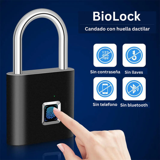 BioLock™ - Candado de huella digital